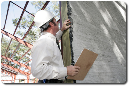 Inspector completing a commercial survey Picture of an inspector